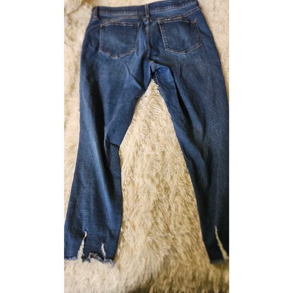 LULAROE Jeans Womens 36 Magic Waist Stretch Style L-161367 Cropped Distressed - Picture 16 of 16